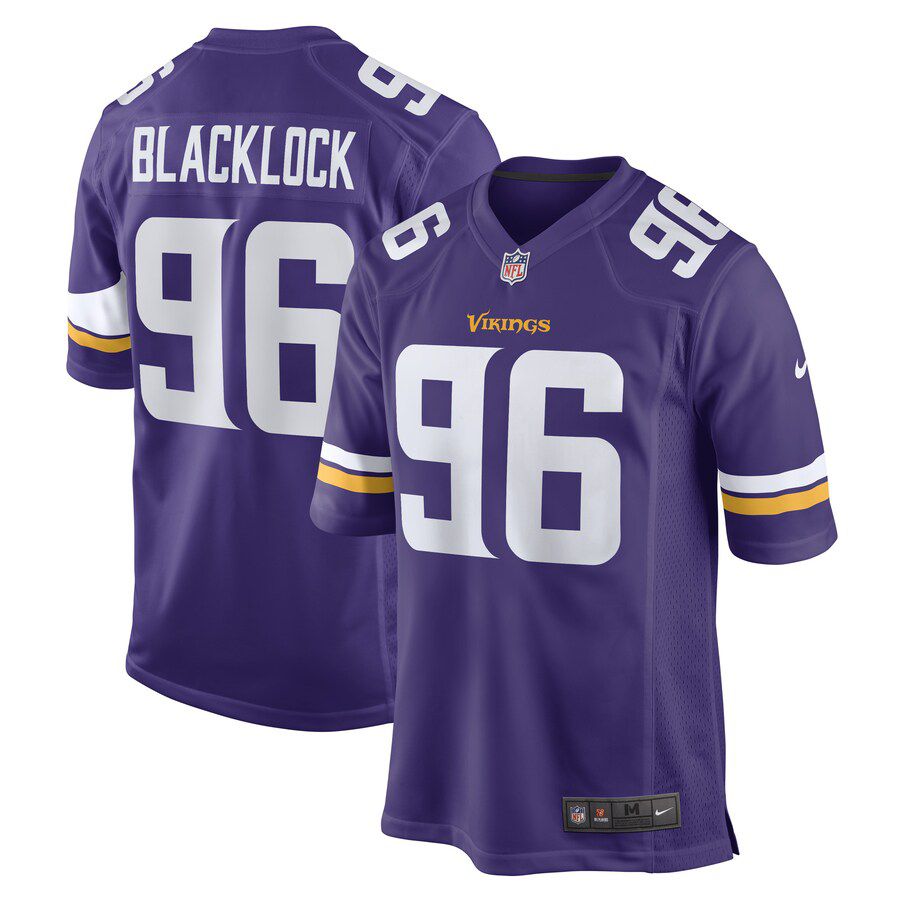 Men Minnesota Vikings 96 Ross Blacklock Nike Purple Game Player NFL Jersey